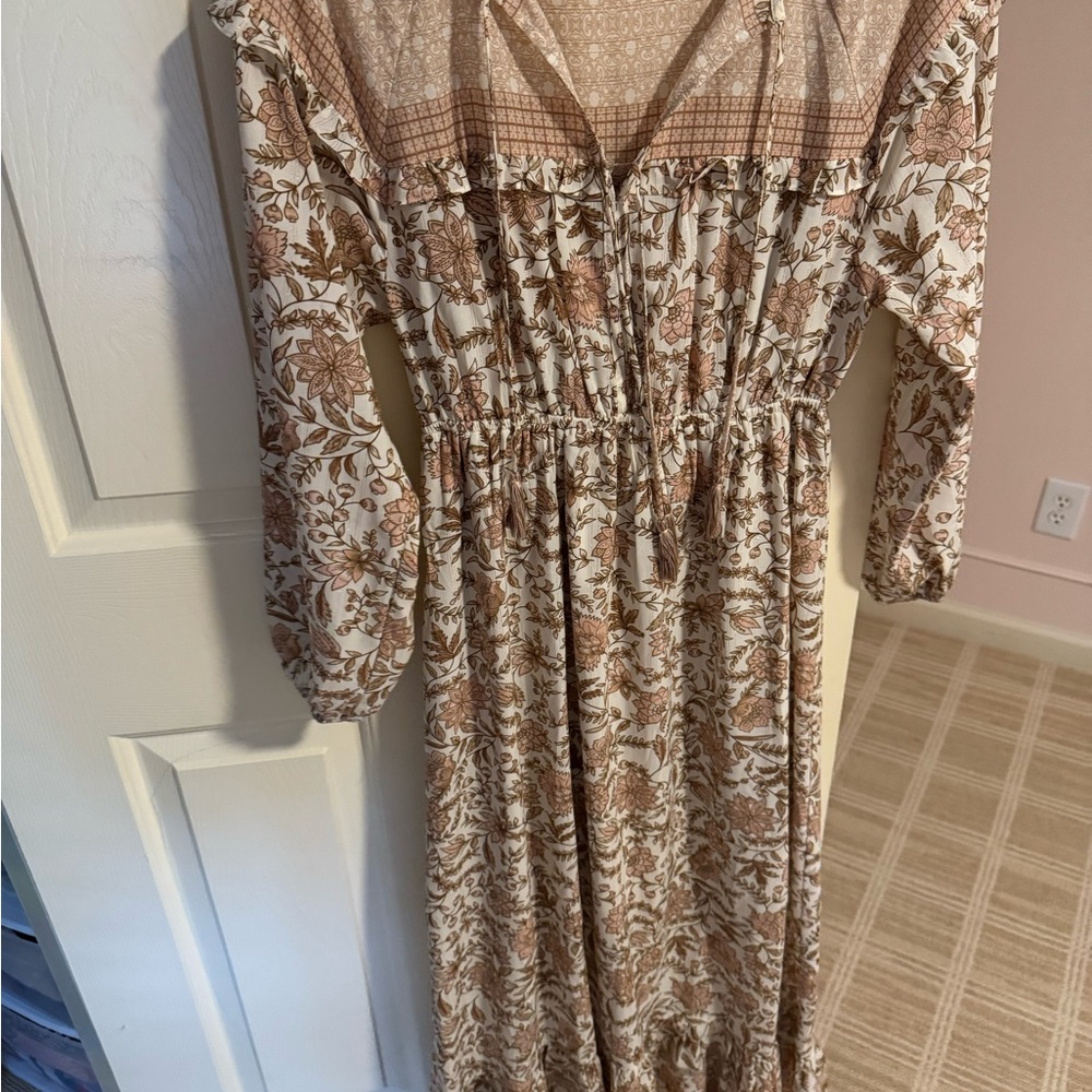 Floral Brown Maxi Dress